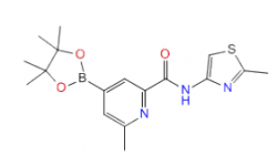 2-Methyl-6-((2-methylthiazol-4-yl)carbamoyl)pyridine-4-boronic acid pinacol ester